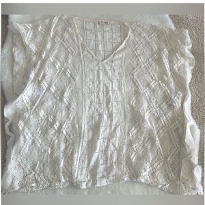 Last✨Free People Cream Lace Coverup Top